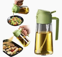 Dispensador Aceite 2 funciones, envase de vidrio.
