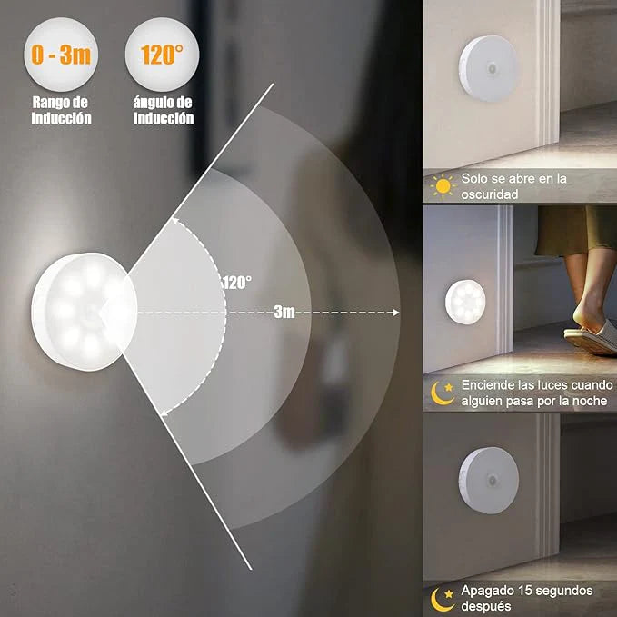 PACK 4 Luces Led, automaticas se activan al movimiento