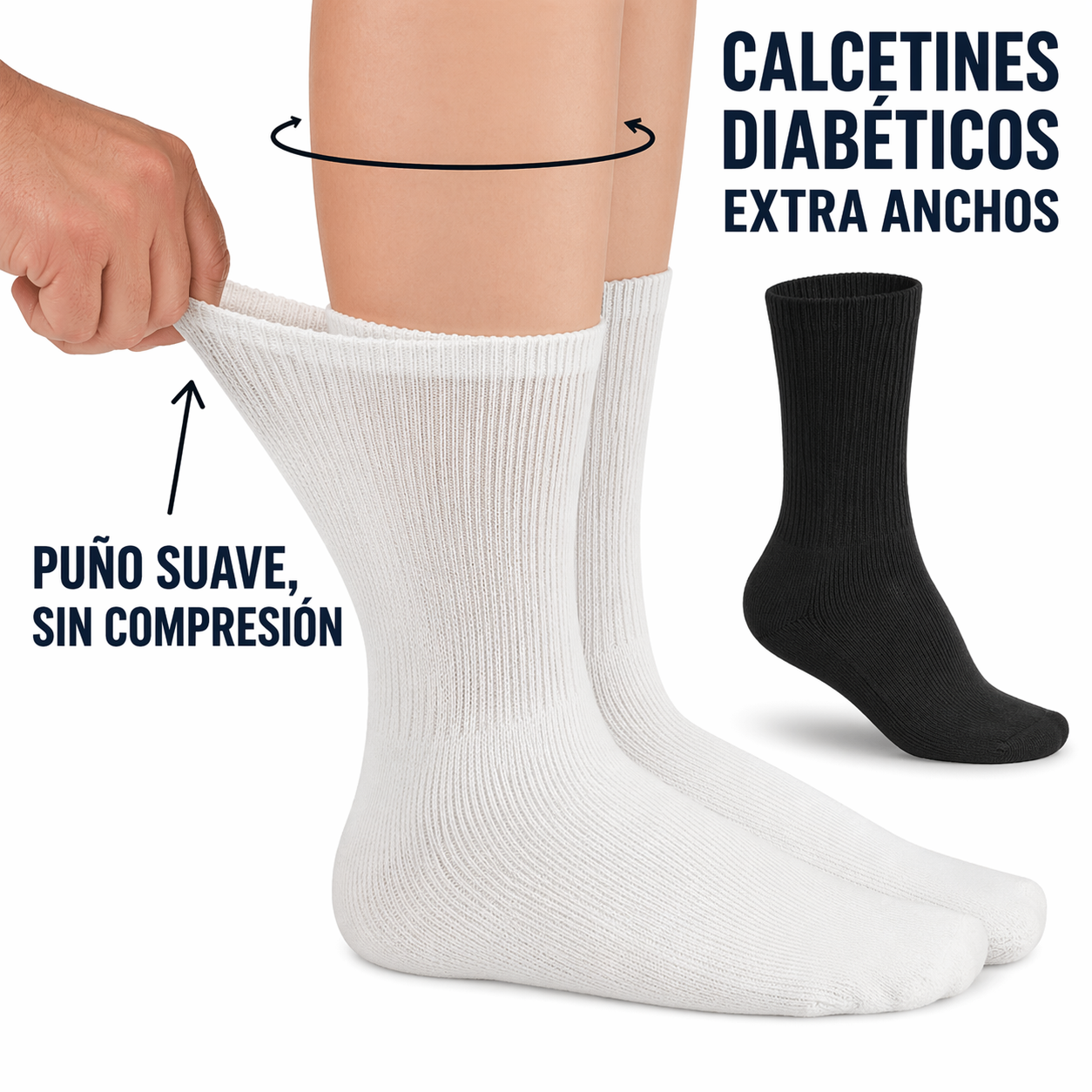 12 Pares(24 unidades) Calcetines sin costura, sin compresión