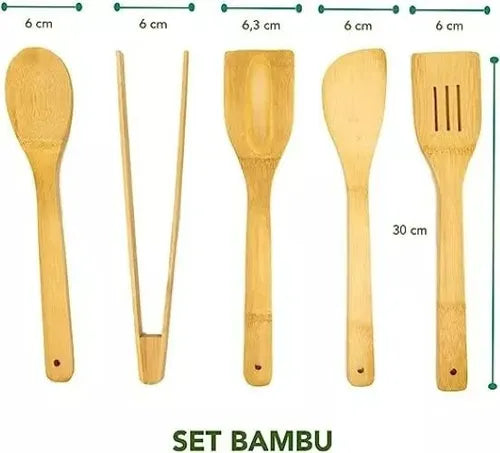 Set 6 piezas BAMBU cocina