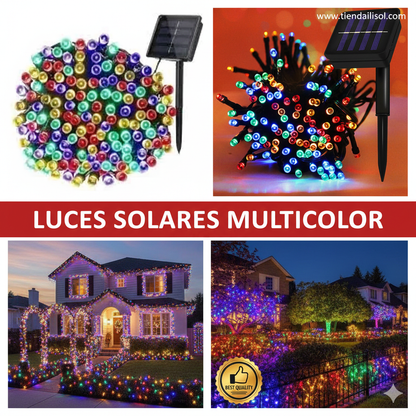 luces solares 20 metros, 170 led! Llena de colores estas fiestas!