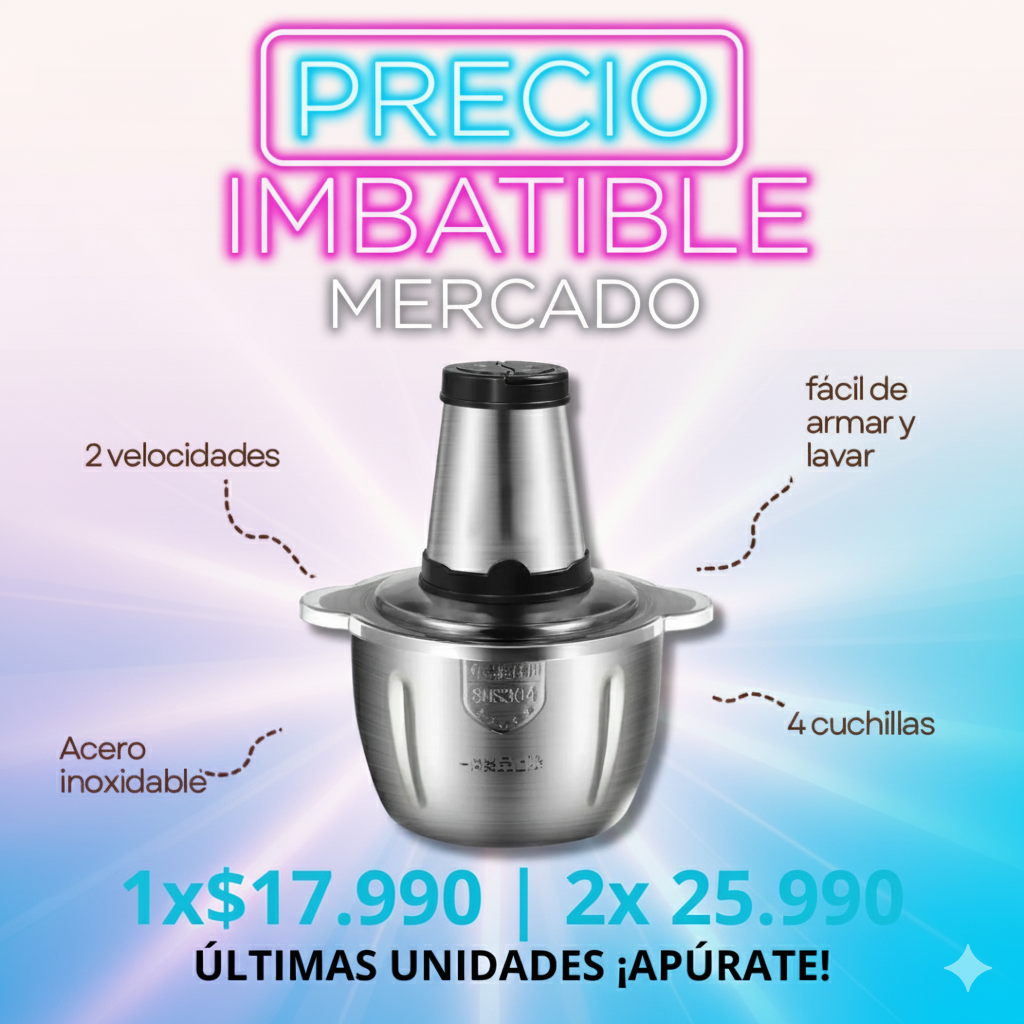 Pica, Tritura y Procesa. Todo en segundos.