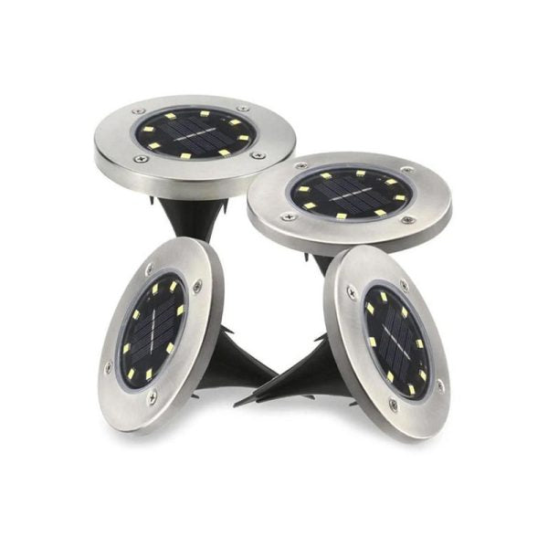 Pack 4 Foco Led Solar Estaca Jardín