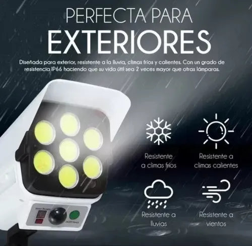 Foco solar tipo cámara Seguridad costo 0, sin cables