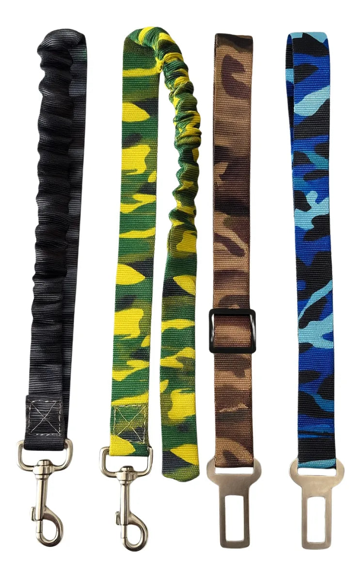 Cinturón De Seguridad Para Perro Gato Correa Elástica Auto