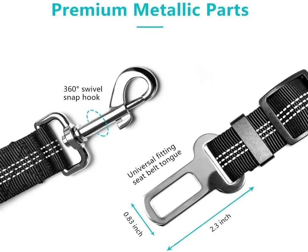 Cinturón De Seguridad Para Perro Gato Correa Elástica Auto