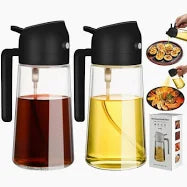 PACK 2 Dispensadores Aceite 2 funciones, envase de vidrio.