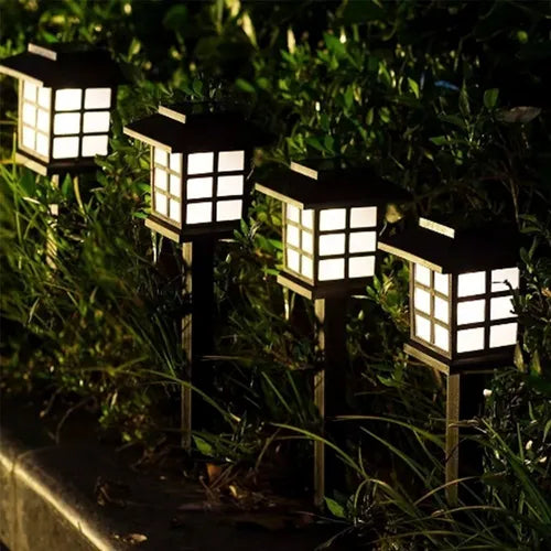 PACK 2 Faroles Led Solar Estaca Jardin Luz Calida