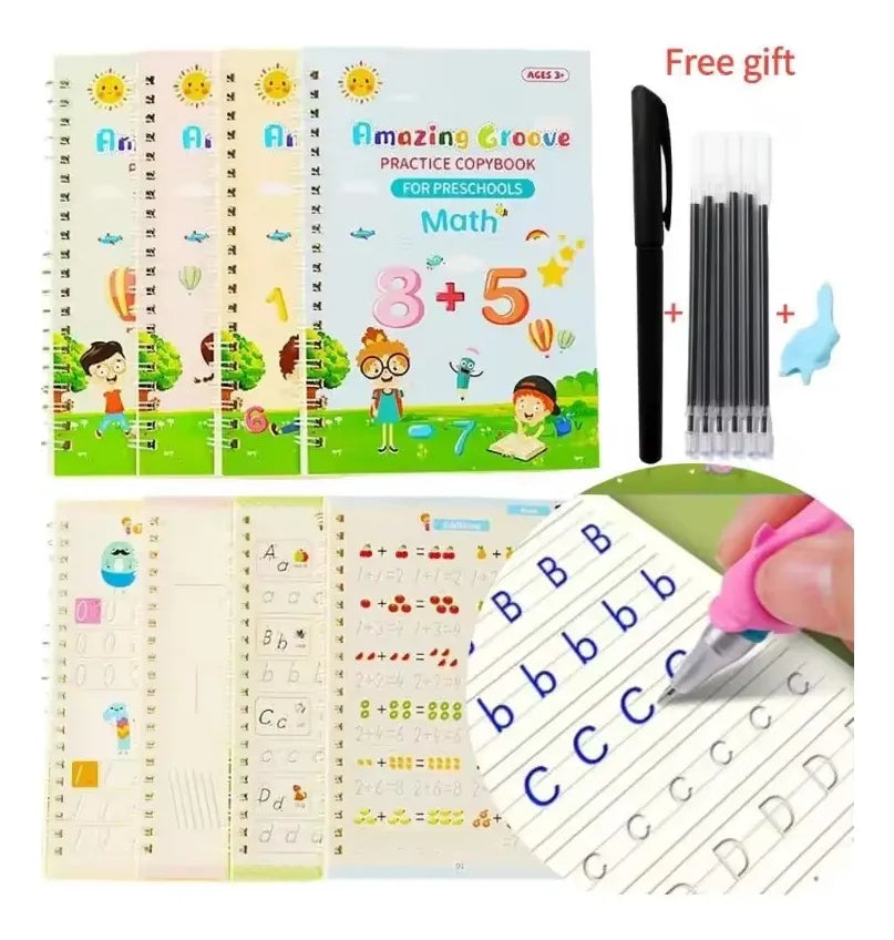 set 4 cuadernos montesorri.