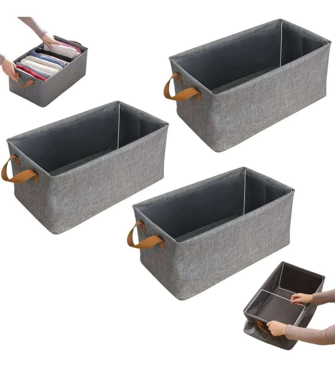 3 cajas organizadoras plegables!